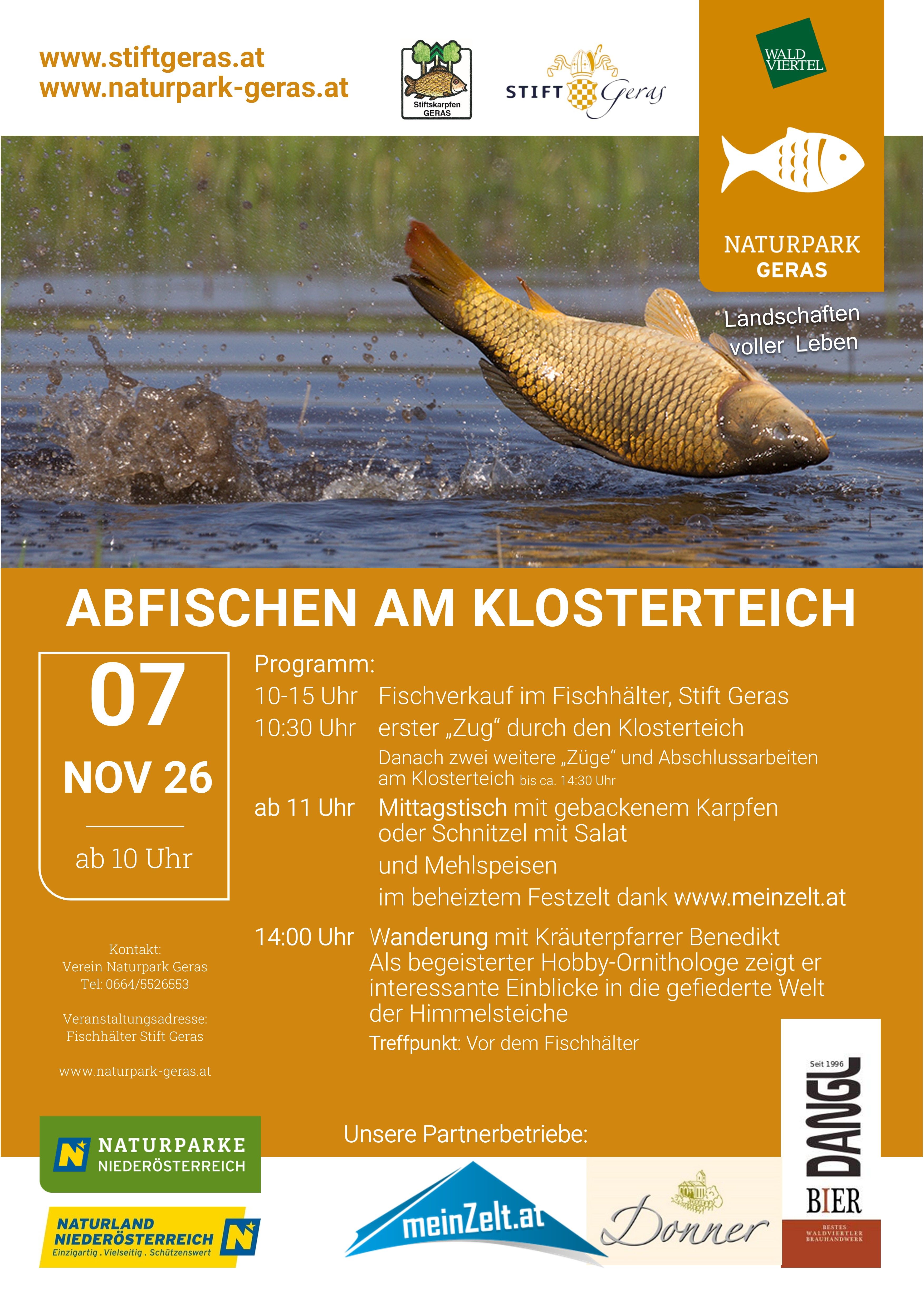 Abfischen am Klosterteich Geras